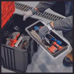 Einhell E-Case L Boîte à outils Polypropylène Noir, Rouge - Vue supplémentaire 6