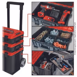 Einhell E-Case Tower Noir, Rouge Polypropylène (PP) - Vue supplémentaire 5