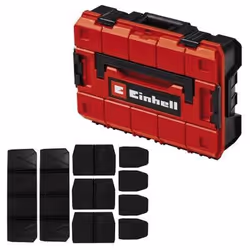 Einhell E-Case S-F, Boîte pour petites pièces, Polypropylène, Noir, Rouge, 25 kg, Charnière, Voiture
