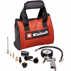 LLe kit de 10 accessoires pneumatiques avec sacoche Original Einhell contient l’équipement optimal pour utiliser un compresse ...