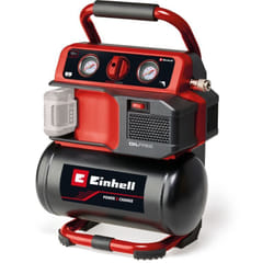 Einhell - Compresseur sans fil te-ac 18/75 Li OF-Solo Power X-Change (18 v, 8 bar max., cuve de 5 l, capacité de pompage de 75 l/min, 2 manomètres,