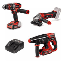 Pack 3 outils perceuse, meuleuse, perforateur (2x3.0Ah) Einhell 4257242