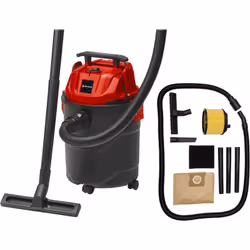 L’aspirateur eaux et poussières TC-VC 1820 Einhell d’une puissance de 1 250 W est un appareil performant pour réaliser un net ...
