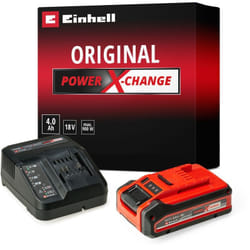 Einhell - Starter Kit 4,0 Ah plus Power X-Change (1 batterie 18 v 4 Ah plus, 1 chargeur 3 a, temps de charge 75 min, compatible avec tous les