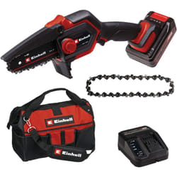 Einhell - Mini Tronçonneuse sans fil ge-ps 18/15 Li Bag Kit Power X-Change (18 v, Brushless, longueur de coupe 12,5 cm) Livré avec Batterie 2,5 Ah et