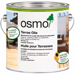 Huile pour terrasse bois - Osmo Huile de protection pour terrasses bois, meubles de jardin, abris extérieur. Compatible avec  ...