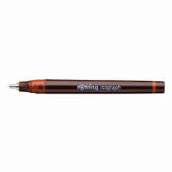 Rotring Isograph, Stylos à encre gel avec bouchon, Noir, Marron, Fin, 0,10 mm, 1 pièce(s)