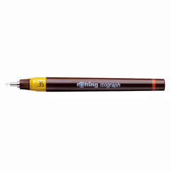 Rotring Isograph, Stylos à encre gel avec bouchon, Noir, Marron, Fin, 0,35 mm, 1 pièce(s)