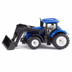 Siku New Holland, Modèle de tracteur à fourche, Noir, Bleu
