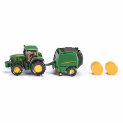 Siku John Deere Tractor with round baler