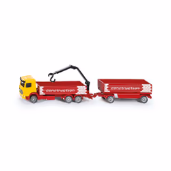 Siku Camion Construction Avec Remorque, Camion, Super, 3 an(s), Plastique, Métal, Rouge, Jaune