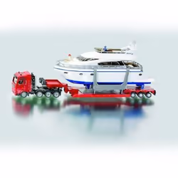 Siku Surbaissé Avec Yacht, Modèle de transporteur lourd, 3 an(s), Rouge, Blanc