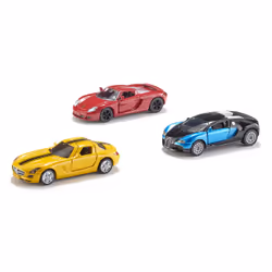 Siku Coffret Cadeau Voitures De Sport, Ensemble de véhicules, 3 an(s), Plastique, Bleu, Rouge, Jaune