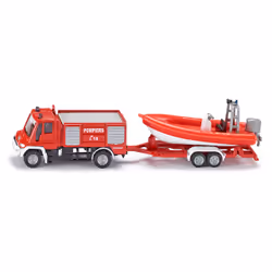 Siku Pompiers Avec Bateau, 3 an(s), Plastique, Rouge