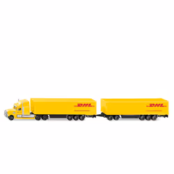 Siku DHL Road Train, Modèle de train routier, Pré-assemblé, 1:87, DHL Road Train, unisexe, Métal, Plastique