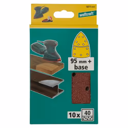 wolfcraft GmbH 10 patins abrasifs auto-agrippants, 10 pièce(s)