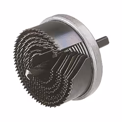 wolfcraft GmbH scie cloche standard, Régler, Perceuse, Cloison sèche, Panneau, Bois, Noir, Métal, Tige hexagonale