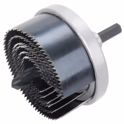wolfcraft GmbH 1 scie cloche standard, Régler, Perceuse, Cloison sèche, Panneau, Bois, Noir, Métal, Tige hexagonale