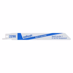 wolfcraft GmbH 2298000, Lames de scie sabre, Acier, Bimétal, 1,4 mm, 15 cm, 2 pièce(s)