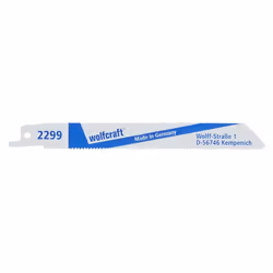 wolfcraft GmbH 2299000, Lames de scie sabre, Métal non Ferreux, Tôle métallique, Acier, Bimétal, 13 cm, 2,5 mm, 8 mm