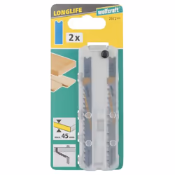 wolfcraft GmbH 2372000 Lame de scie sauteuse, à chantourner et sabre Lames de scie sauteuse Acier fin au carbone 2 pièce(s)