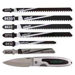 wolfcraft GmbH 2377000, Lames de scie sauteuse, Panneau aggloméré, Bois dur, Laminé, Bois tendre, Plaque d'acier inoxydable ( ...