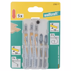wolfcraft GmbH 2383100 Lame de scie sauteuse, à chantourner et sabre Lames de scie sauteuse 5 pièce(s)
