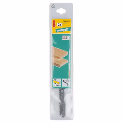 wolfcraft GmbH 2669000 Lame de scie sauteuse, à chantourner et sabre Lames de scie sauteuse Acier fin au carbone 2 pièce(s)