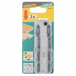 wolfcraft GmbH 3545000 Lame de scie sauteuse, à chantourner et sabre Lames de scie sauteuse Acier fin au carbone 2 pièce(s)