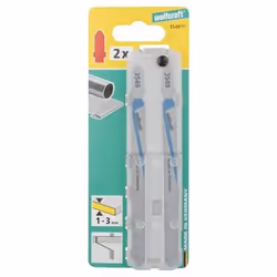 wolfcraft GmbH 4006885354906, Lames de scie sauteuse, Métal, Acier, Acier fin au carbone, Gris, 10,5 cm, 1,2 mm