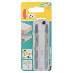 wolfcraft GmbH 3551000 Lame de scie sauteuse, à chantourner et sabre Lames de scie sauteuse Acier fin au carbone 2 pièce(s)