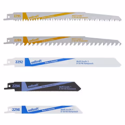 wolfcraft GmbH 3599000, Lames de scie sabre, Aluminium, Fonte, Métal non Ferreux, Tuyau, Plaque d'acier inoxydable (fine), Bo ...