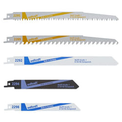 wolfcraft GmbH 3599000 Lame de scie sauteuse, à chantourner et sabre Lames de scie sabre Bimétal 5 pièce(s)