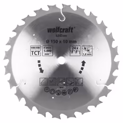 wolfcraft GmbH 6346000 lame de scie circulaire 18,4 cm 1 pièce(s)