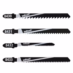 wolfcraft GmbH 8430000, Lames de scie sauteuse, Bois tendre, Acier fin au carbone, 10 pièce(s)