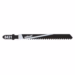 wolfcraft GmbH 8431000, Lames de scie sauteuse, Bois tendre, Acier fin au carbone, 7,5 cm, 3 mm, 4 cm