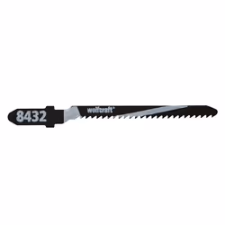 wolfcraft GmbH 8432000, Lames de scie sauteuse, Bois tendre, Acier fin au carbone, 5 cm, 2 mm, 1,5 cm