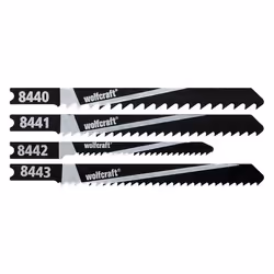 wolfcraft GmbH 8440000, Lames de scie sauteuse, Bois tendre, Acier fin au carbone, 10 pièce(s)