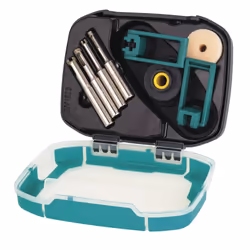 wolfcraft GmbH coffret de forets diamant carrelage avec guide, Perceuse, Régler, Acier inoxydable, Boîte, 5, 4, 5, 6, 8, 10 m ...