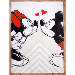 HERDING 7478480036 plaid 150 x 200 cm Polyester Noir, Rouge, Blanc