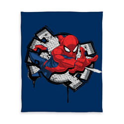 HERDING Spider-Man plaid 130 x 170 cm Toison, Polyester Bleu, Multicolore