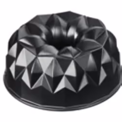 Kaiser 23 0064 6794, Moule à gâteau, Rond, Surface strié, Noir, Aluminium, Chine