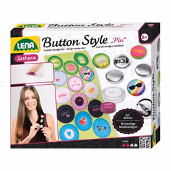 Lena Button Style “Pin”, Kit de design de mode pour enfants, 8 an(s), Multicolore, 12 pièce(s)