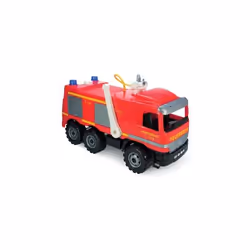 Lena GIGA TRUCKS Fire truck Actros with labels, Modèle de camion de pompier, Fire truck, 3 an(s), Plastique, Noir, Rouge