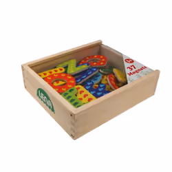 Simm Spielwaren Magnetic wooden letters, 3 an(s), Bois, Multicolore