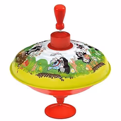 Jouet - LENA - LENA 52249 DER KLEINE MAULWURF TOUPIE EN MÉTAL Ø 19 CM - Toupie pédagogique - Motif coloré