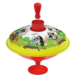 Jouet - LENA - LENA 52249 DER KLEINE MAULWURF TOUPIE EN MÉTAL Ø 19 CM - Toupie pédagogique - Motif coloré