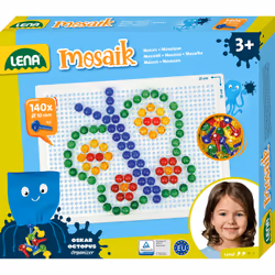 Lena Mosaik Set Transparant, 3 an(s), Garçon/Fille, Petite enfance, Multicolore, 140 pièce(s), République tchèque