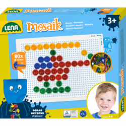 Lena Mosaik SM35622, 3 an(s), Garçon/Fille, Petite enfance, Multicolore, 80 pièce(s), République tchèque