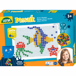 Lena Mosaik SM35626, 3 an(s), Garçon/Fille, Petite enfance, Multicolore, 260 pièce(s), République tchèque